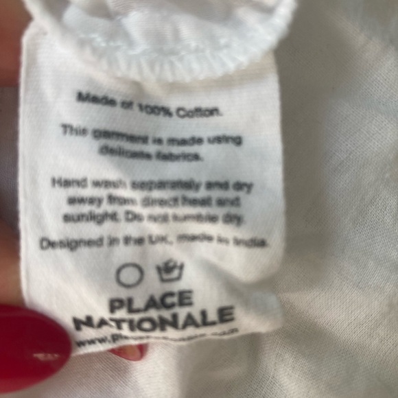 Place National Lace Eyelet Babydoll Mini Dress V Neck Tiered Ruffle Cottagecore - Picture 7 of 9